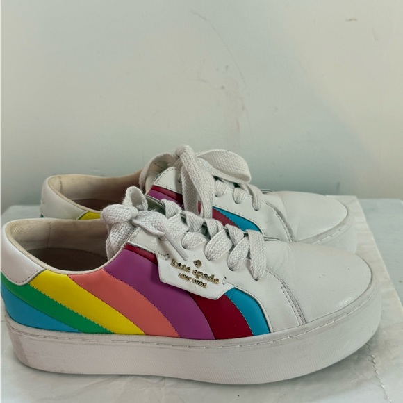 Kate Spade Rainbow Collection Selena Pride Platform Sneaker Size 6 Sold Out! - Picture 7 of 9